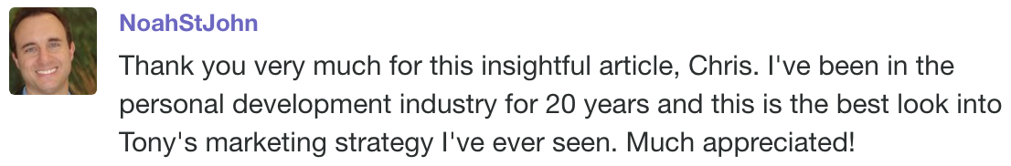 Screenshot of a comment by NoahStJohn