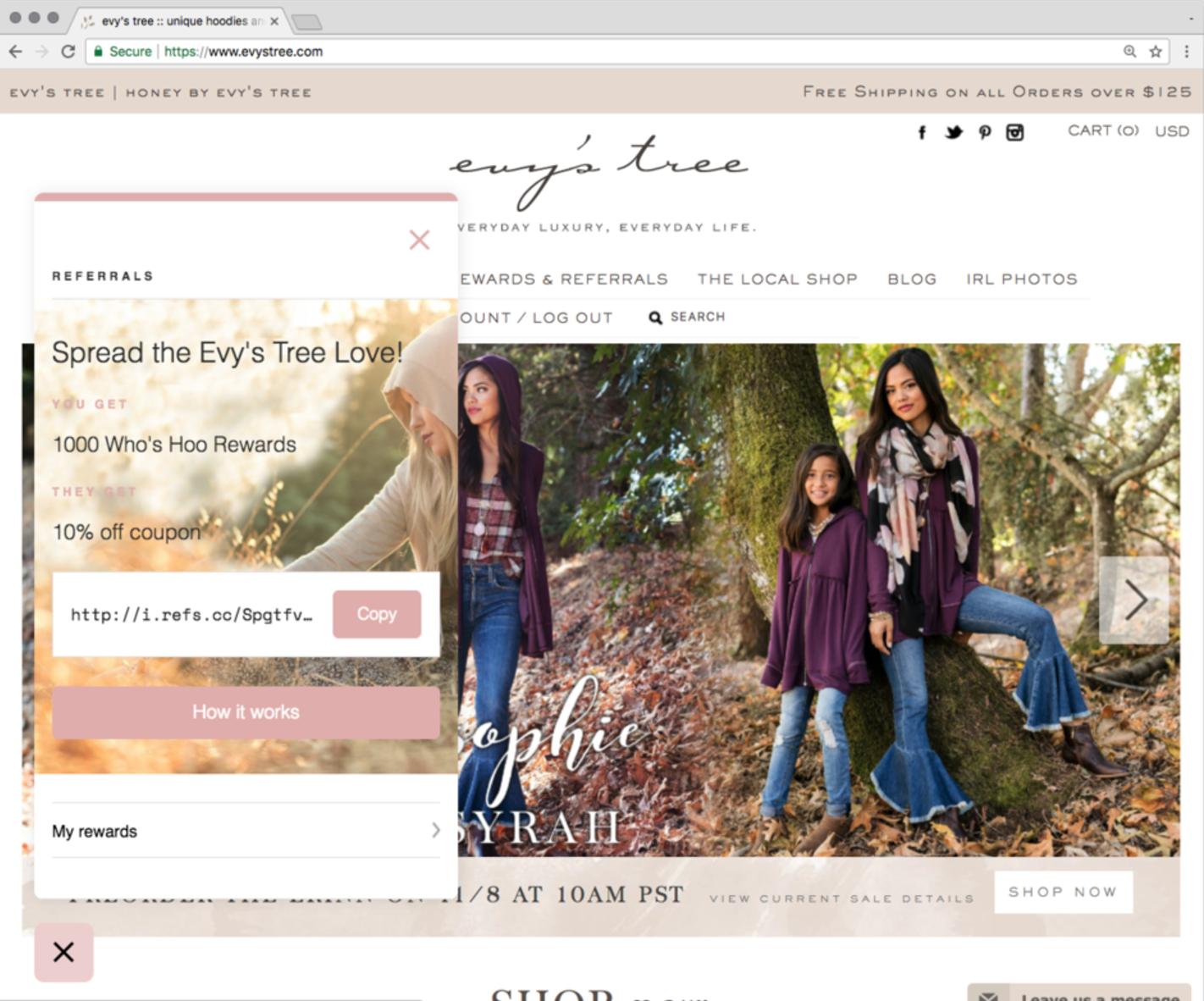 Screenshot showing a website