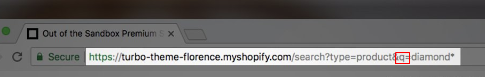 Screenshot showing an address bar