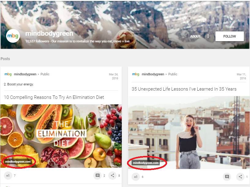 Screenshot showing mindbodygreen