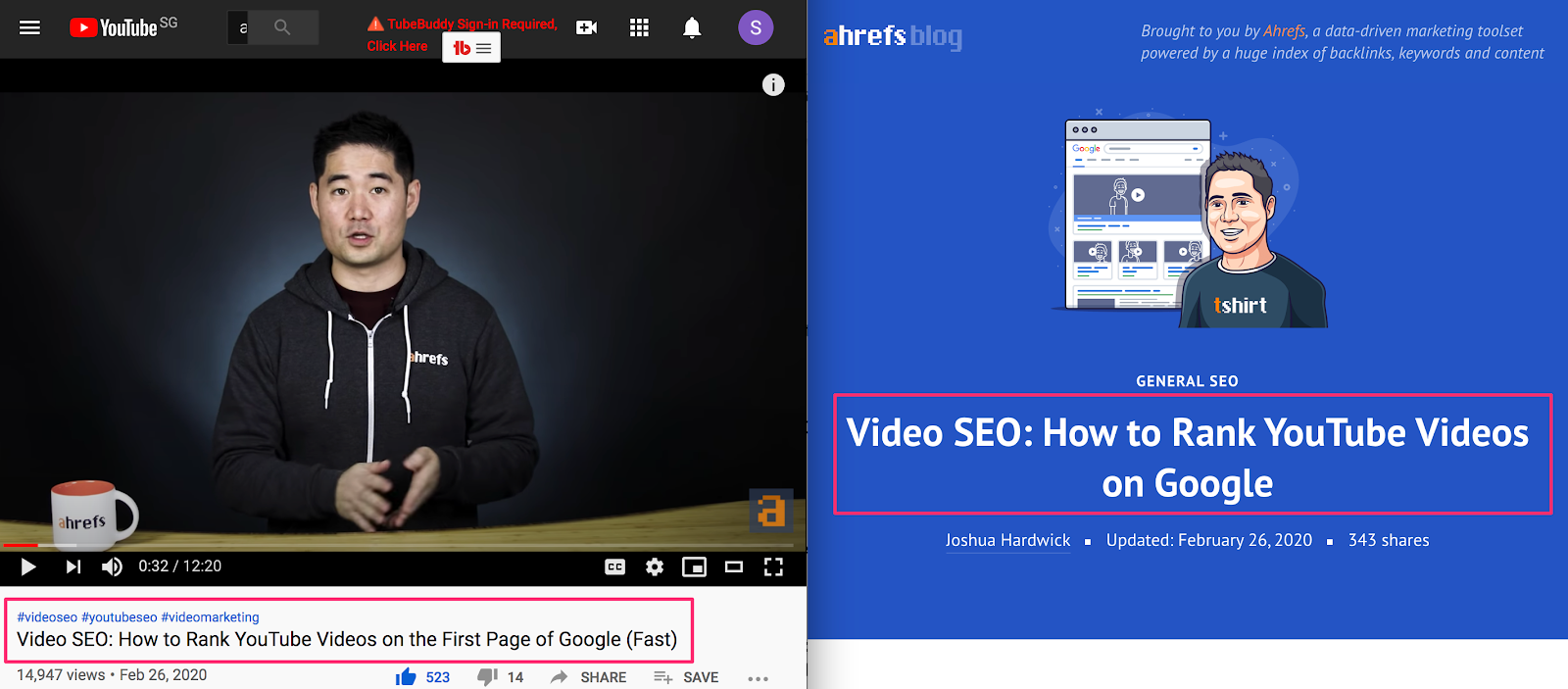 Video Seo by Ahrefs