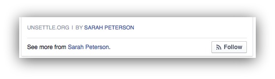 Screenshot showing a link to follow the author on a facebook page