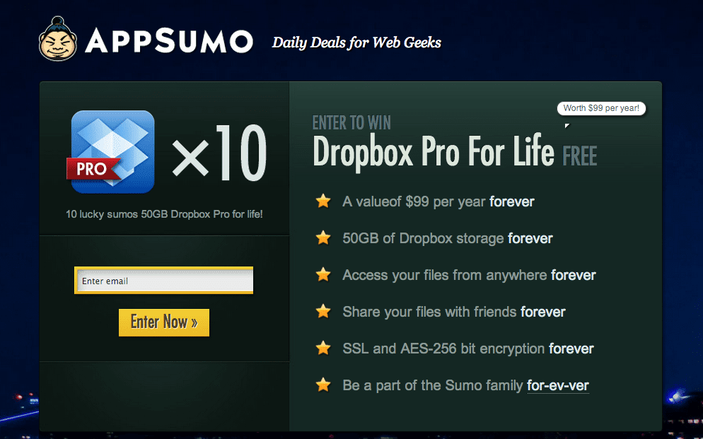 AppSumo deals for growing email list