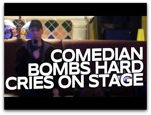 comedian bombs hard and cries on stage