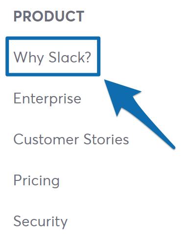 Screenshot showing the "why slack" page on the Slack website