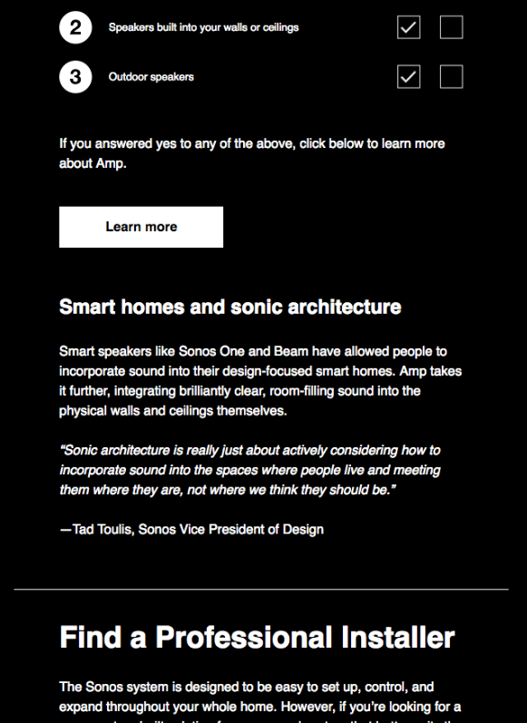 Screenshot of Sonos email