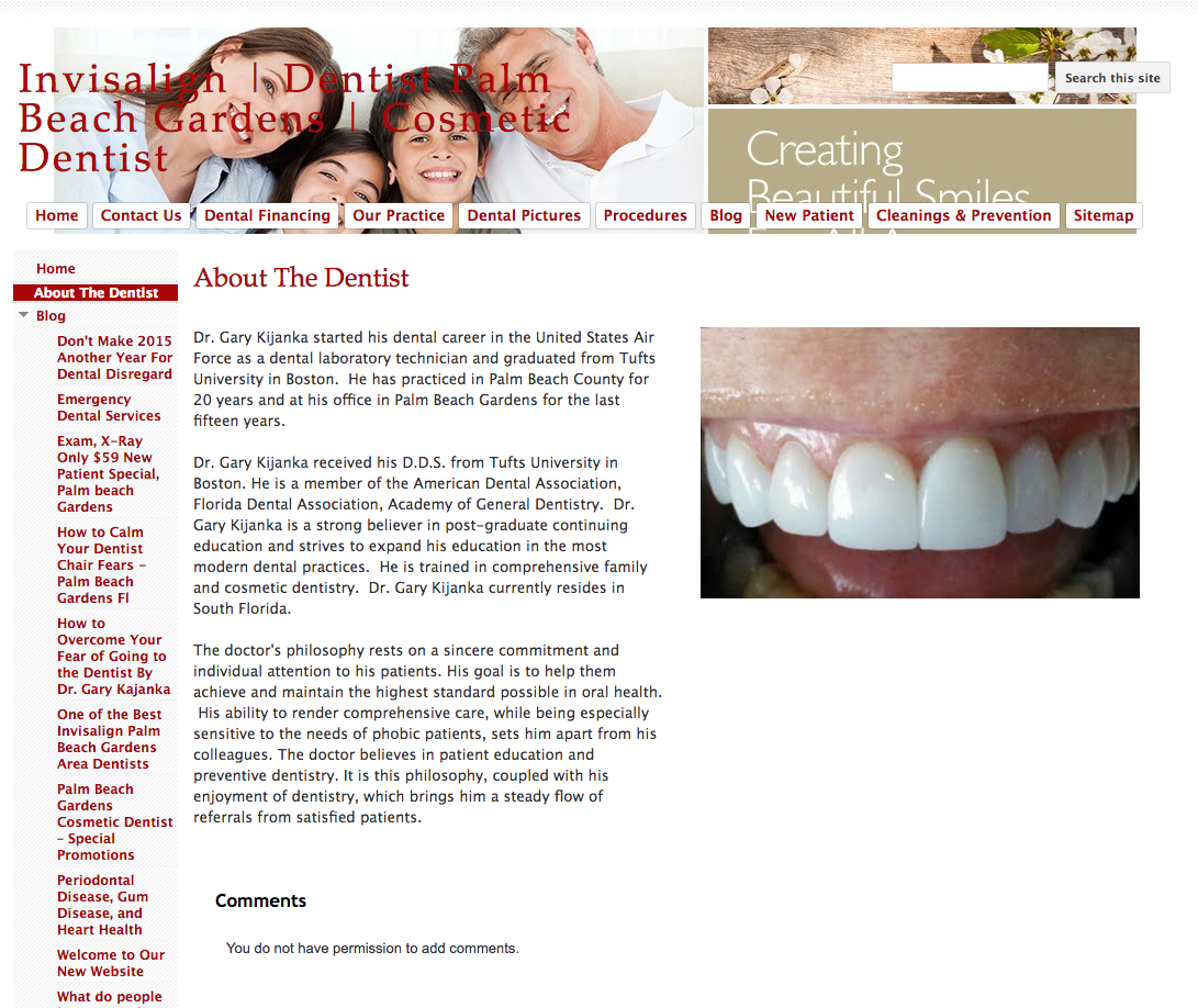 dentist about us page