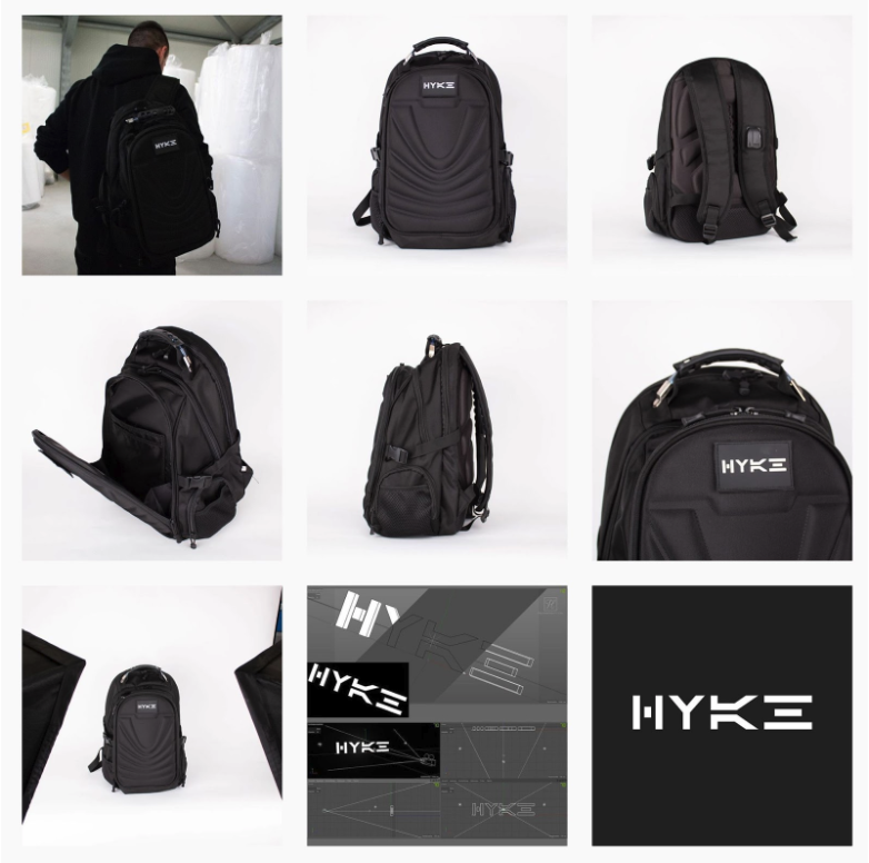 Screenshot showing HYKE Instagram gallery