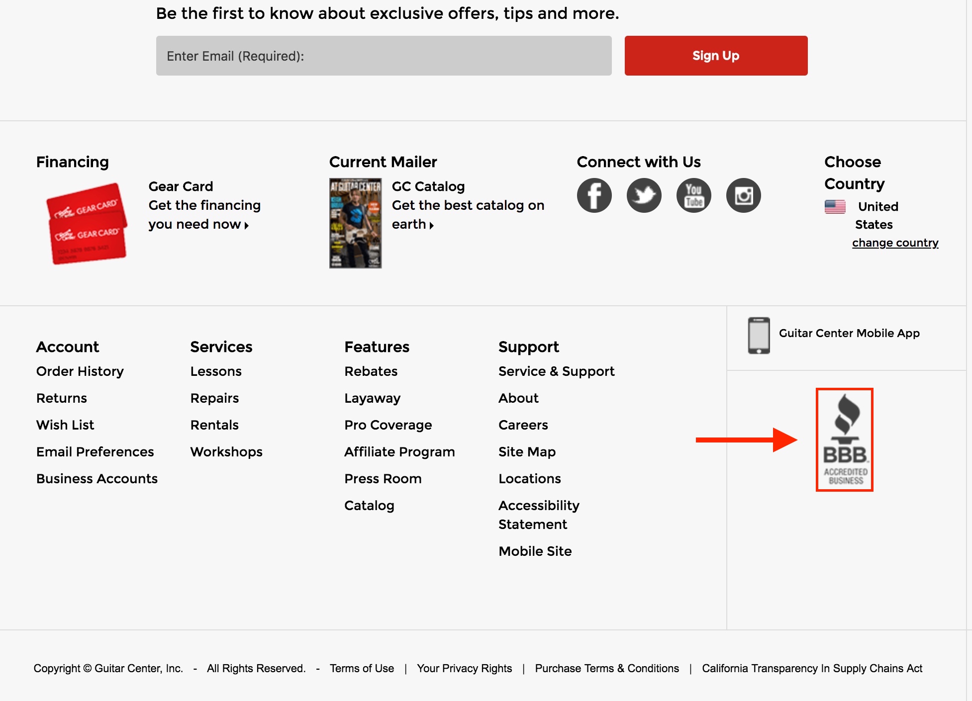 Screenshot showing a page