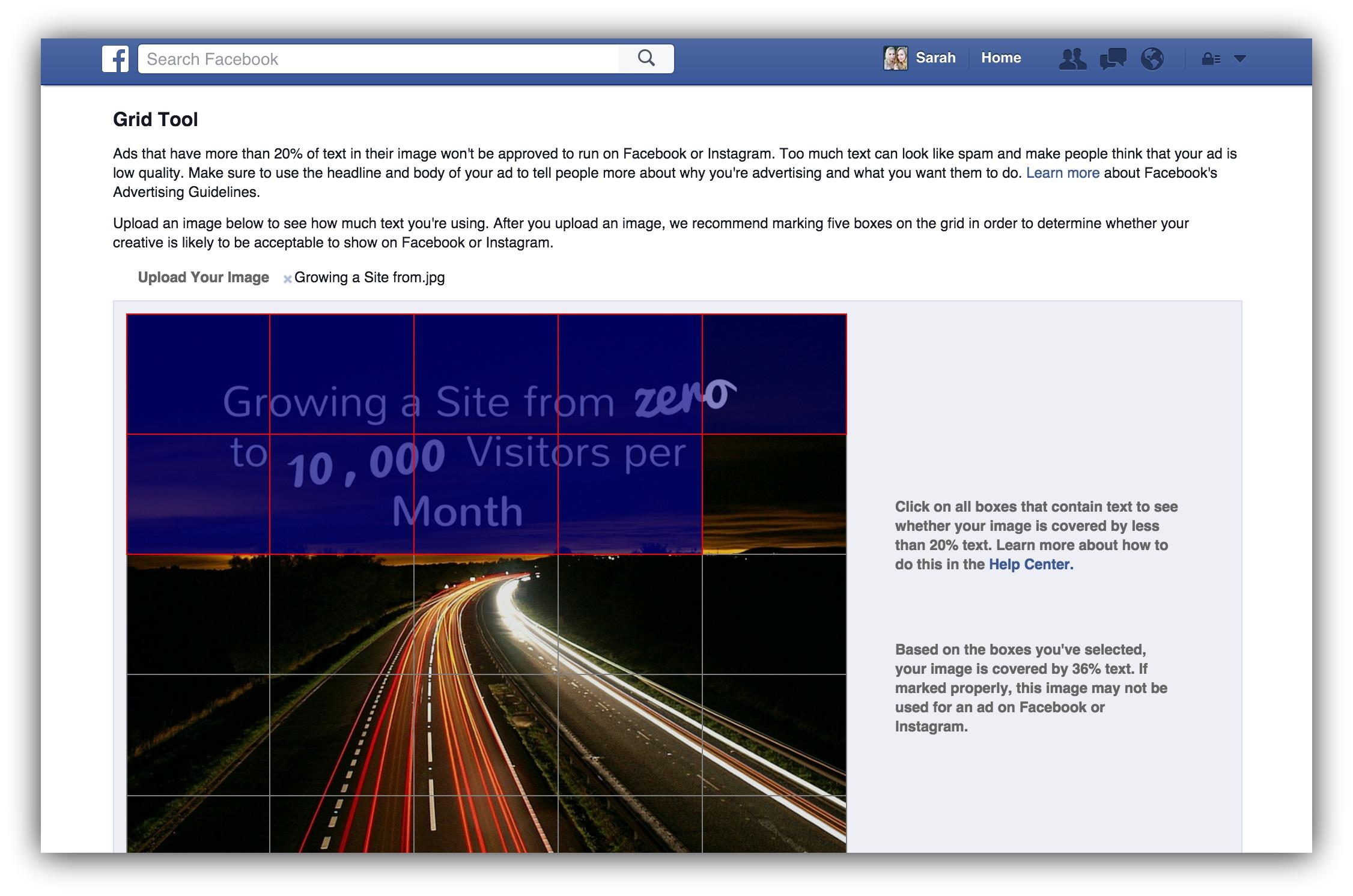 advertising grid facebook tool