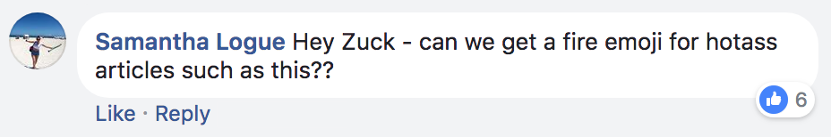 Screenshot of a post by Samantha Logue