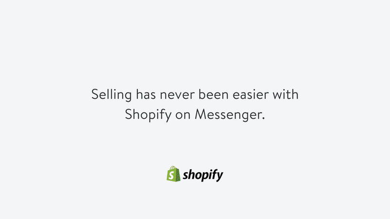 GIF showing Shopify and Messenger integration