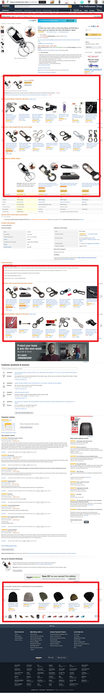 Screenshot showing an amazon product page