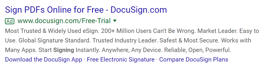 docusign google ad