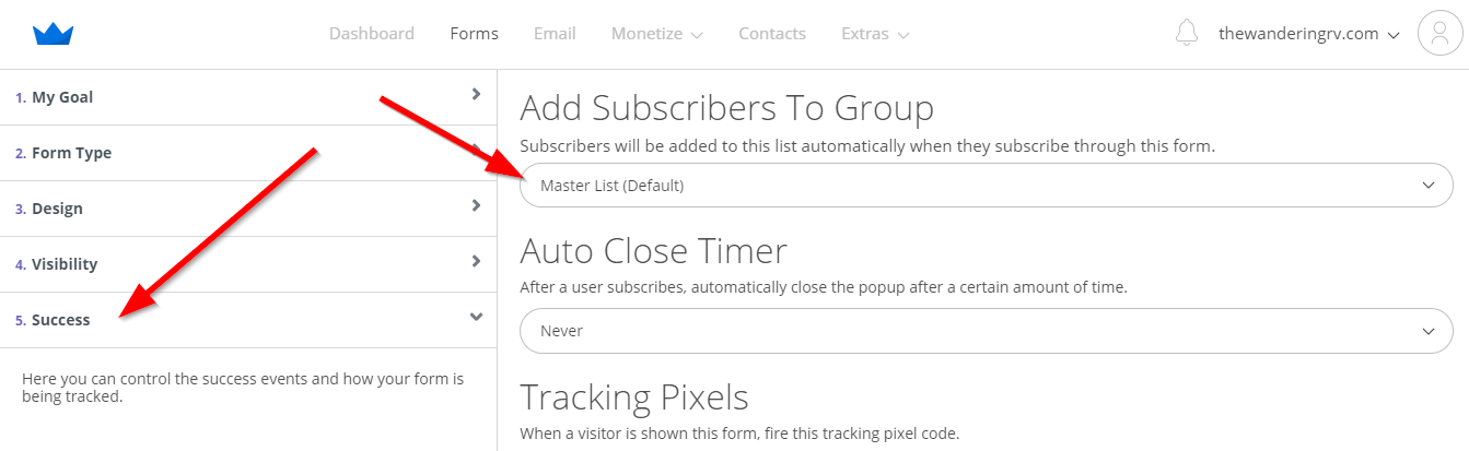 Screenshot of steps to start segmenting in Sumo List Builder