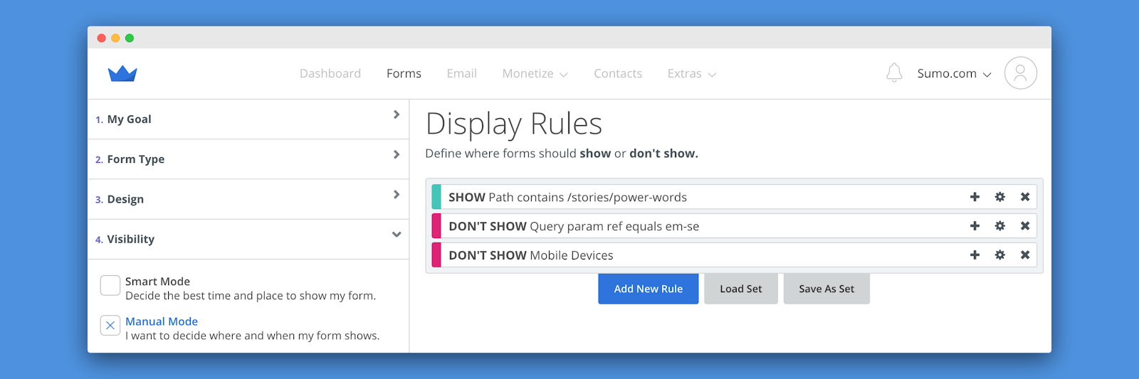 Screenshot of Display Rules