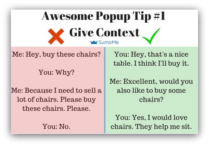 Pop-Up Tip Give Context