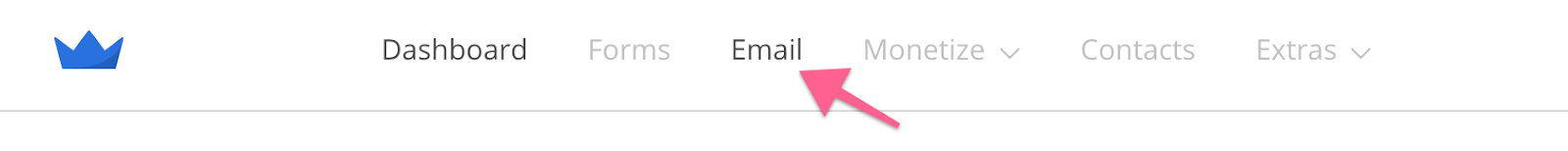 Screenshot of Email tab on Sumo navigation bar