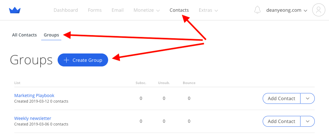 Screenshot of steps to create groups in Sumo