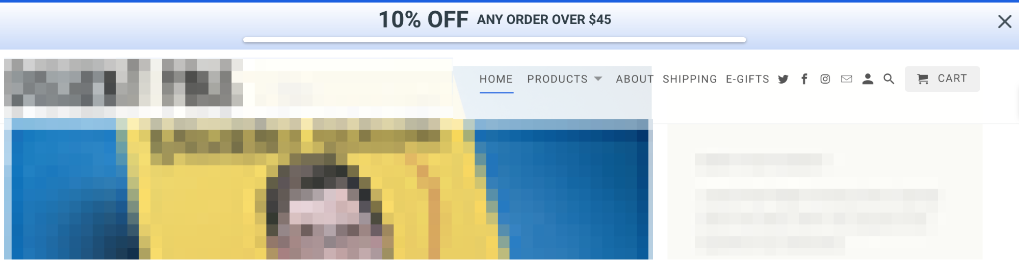 Screenshot showing a sumo shortcut bar offering a discount