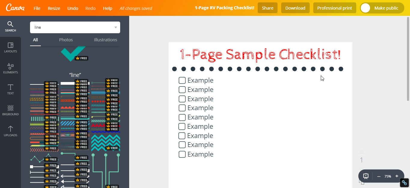 Screenshot showing a canva design