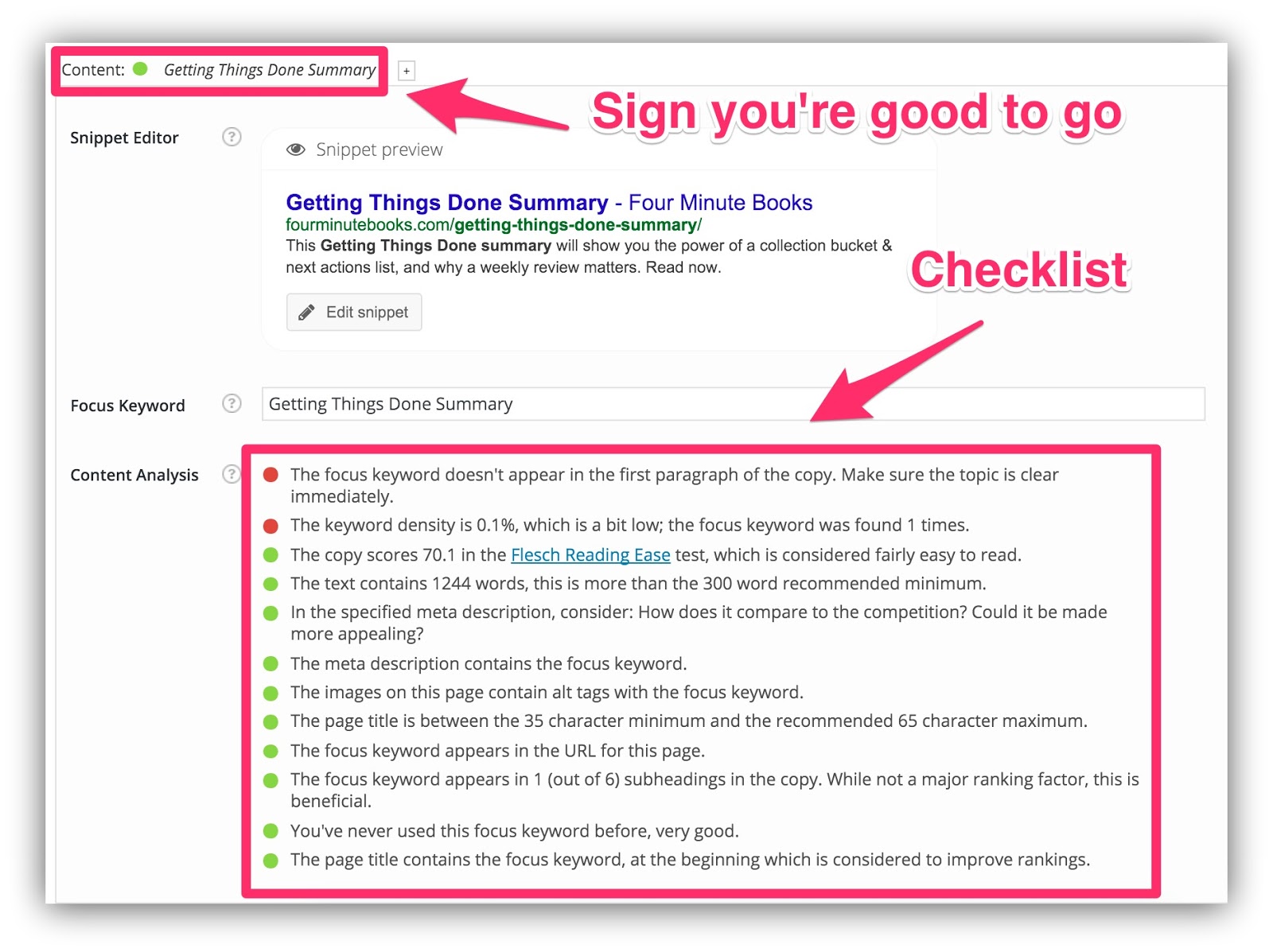 seo checklist on wordpress