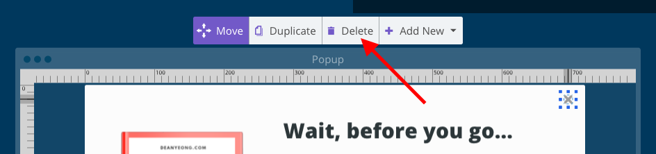 Screenshot to create pop-up form in Sumo List Builder