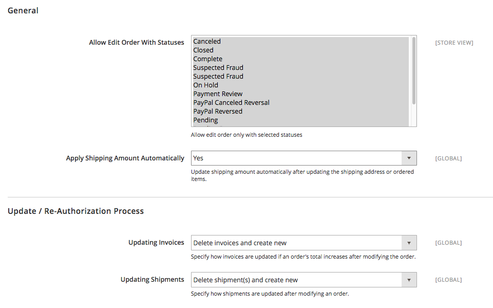 Screenshot showing the settings page for a magento plugin