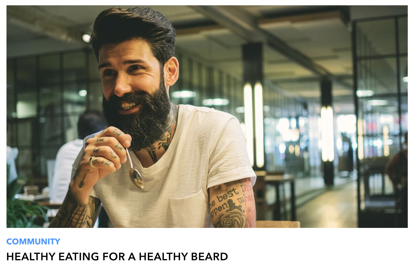 Screenshot of Beardbrand blog