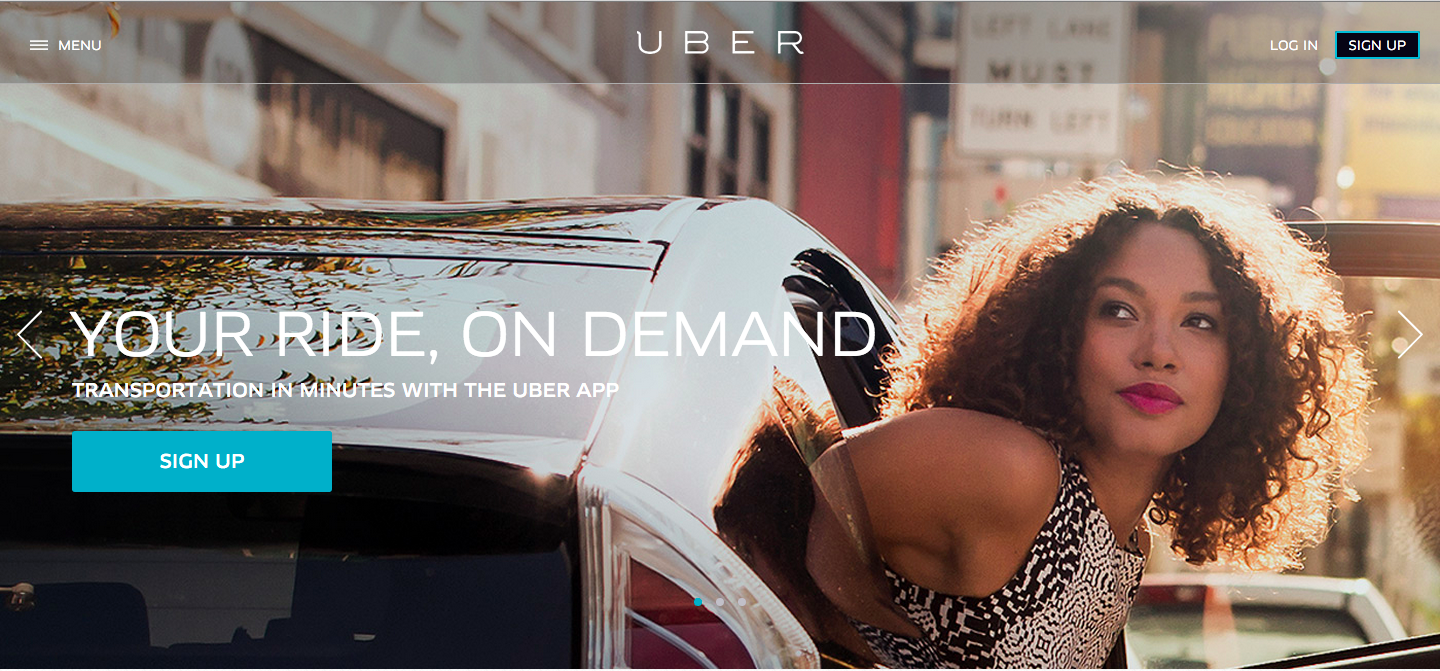 Screenshot showing Uber