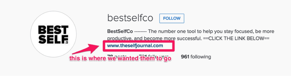 Screenshot showing bestselfco