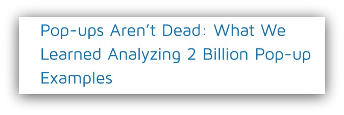popup analysis results