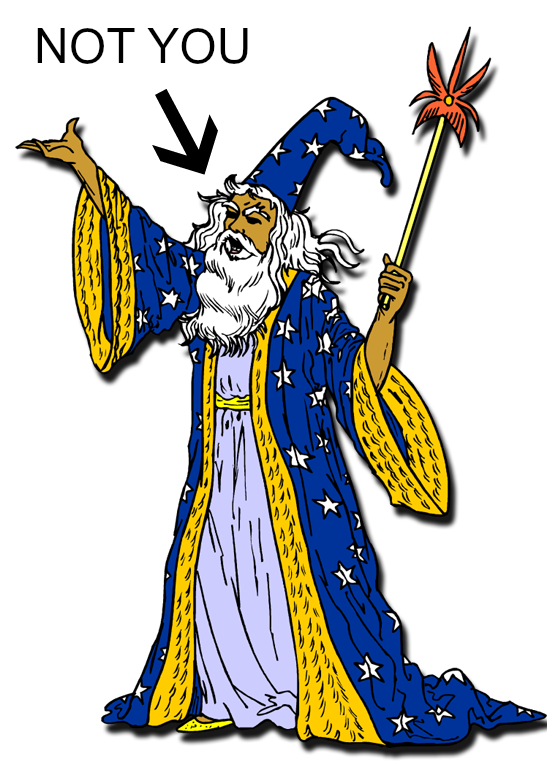 A photo of a wizard that is so not you