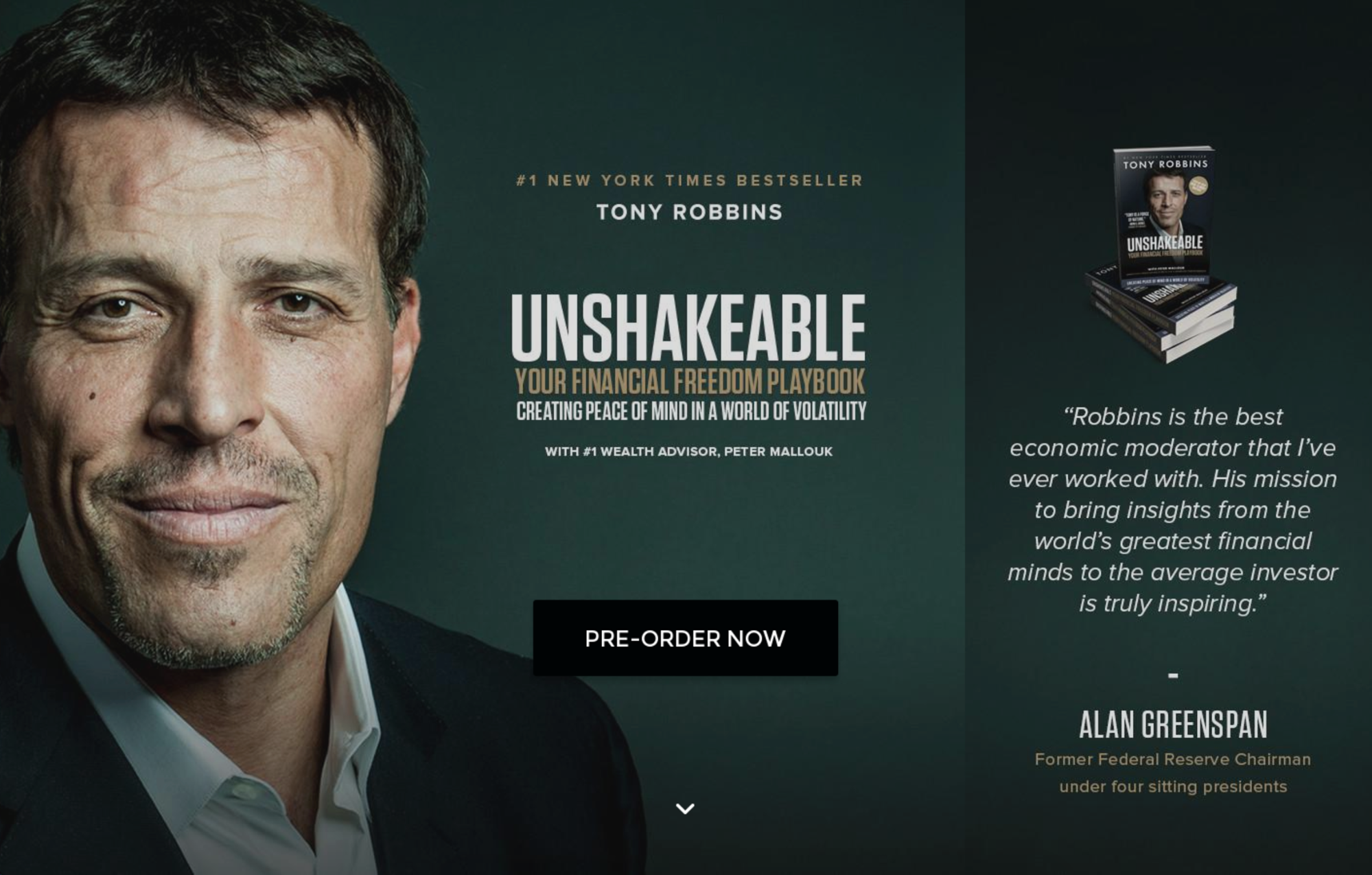 Screenshot of a Tony Robbins product page