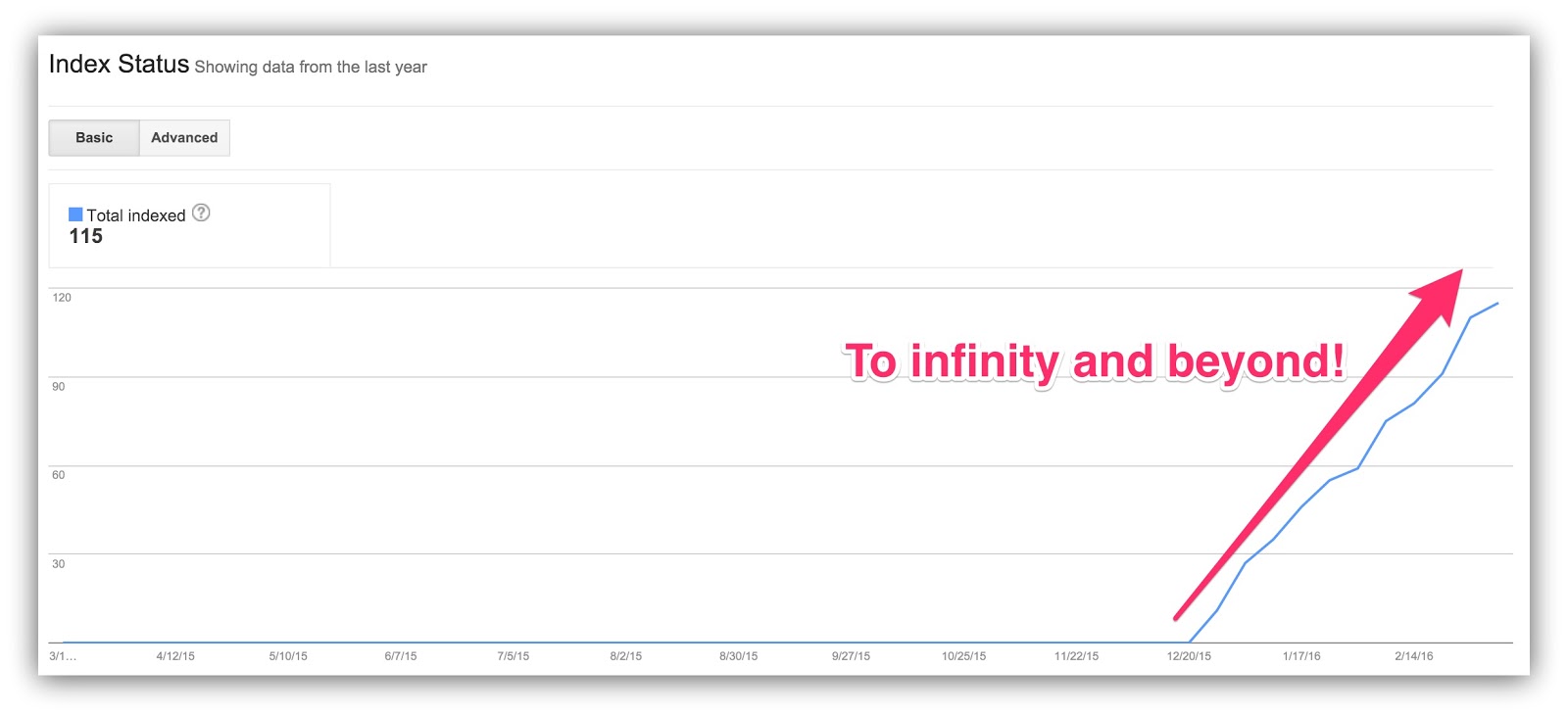 google analytics index status