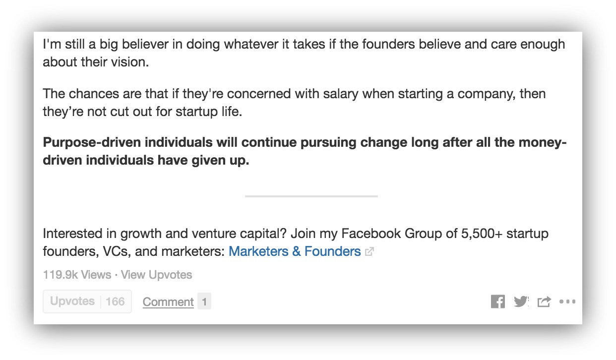 Screenshot of an answer on Quora