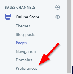 Screenshot showing Shopify SEO settings