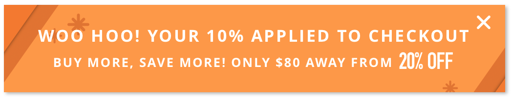 Screenshot showing a "discount applied" banner