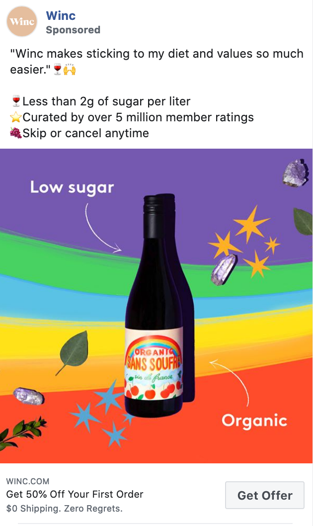 Ad from Winc