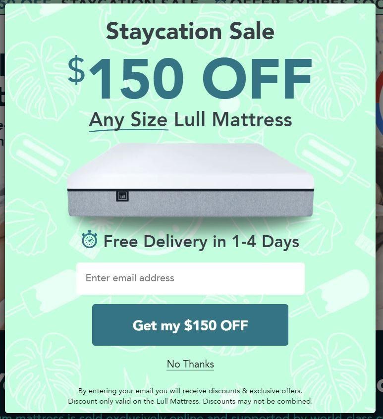 Lull Mattress free delivery services