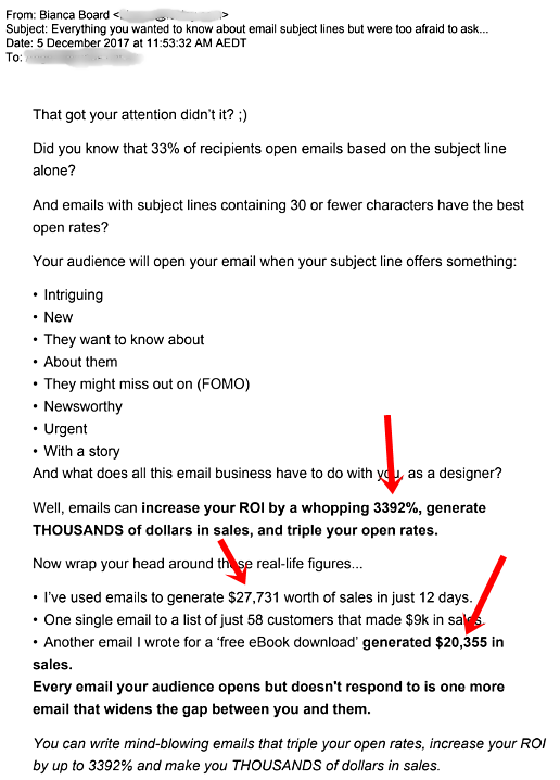Copywriting Examples - Foxley: get specific when sharing numbers