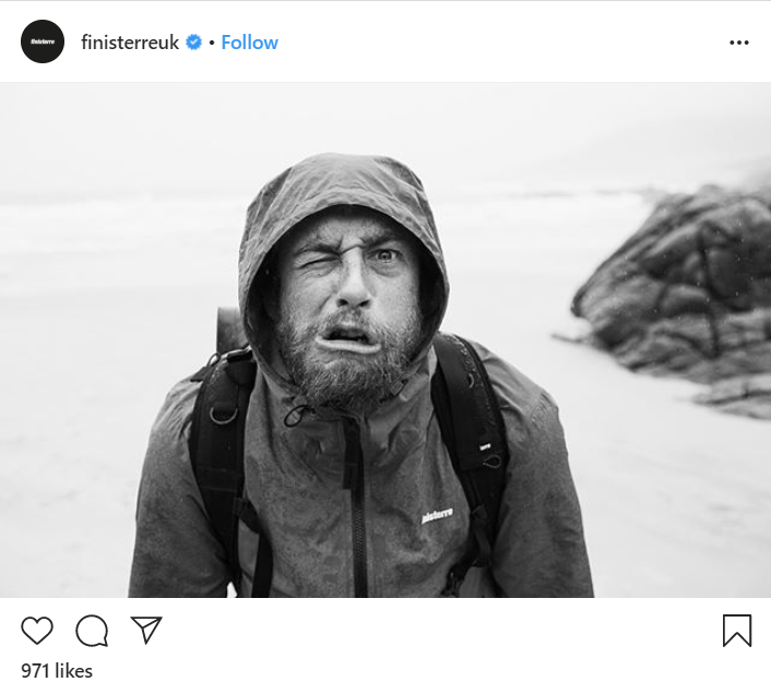 Screenshot of Instagram post from Finisterreuk
