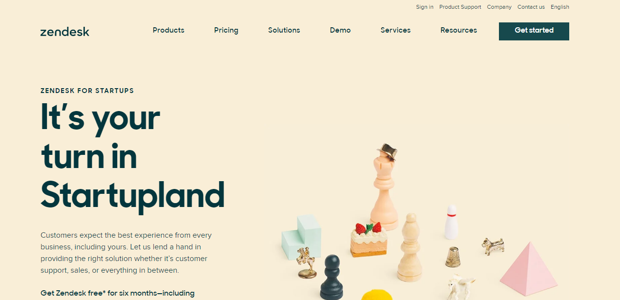 Zendesk landing page