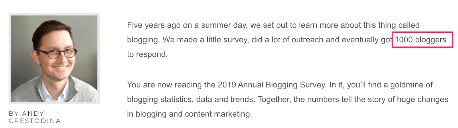  Annual Bloging Survey by Andy Crestodina