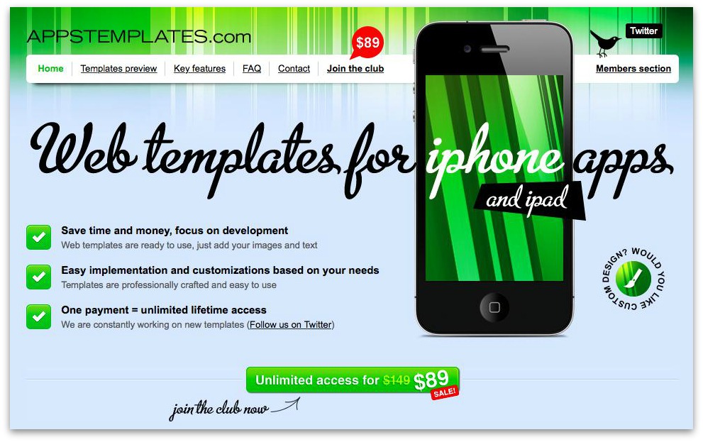 appstemplates.com quick action time sensitive