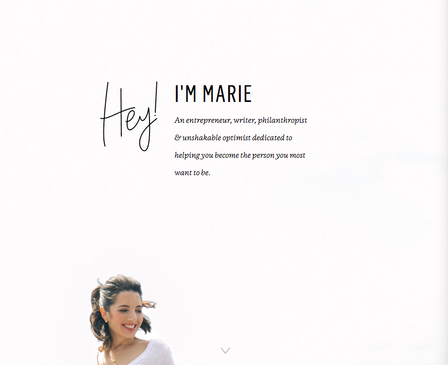 marie intro page