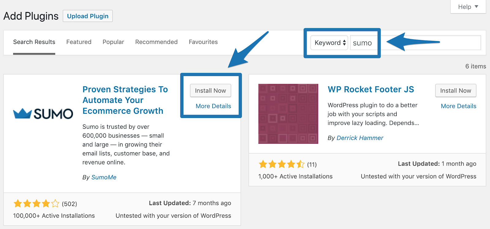 Screenshot showing Wordpress plugin adding page