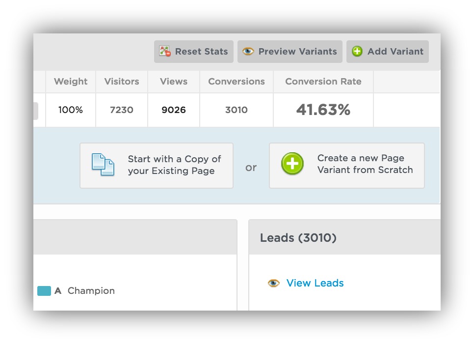 Screenshot of conversion rate stats for visitors referred from Quora