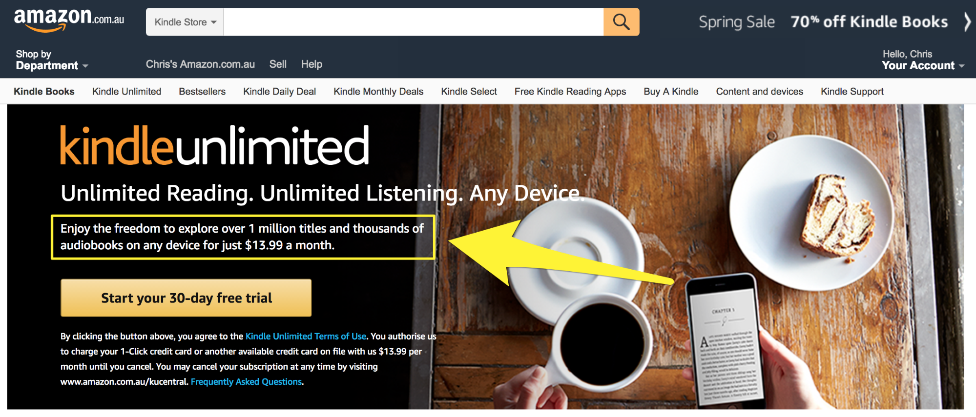 Screenshot showing amazon