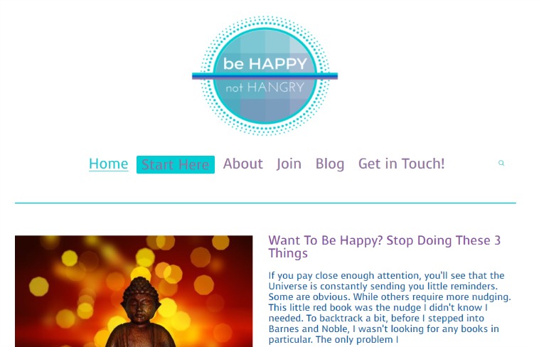 be happy not hangry website